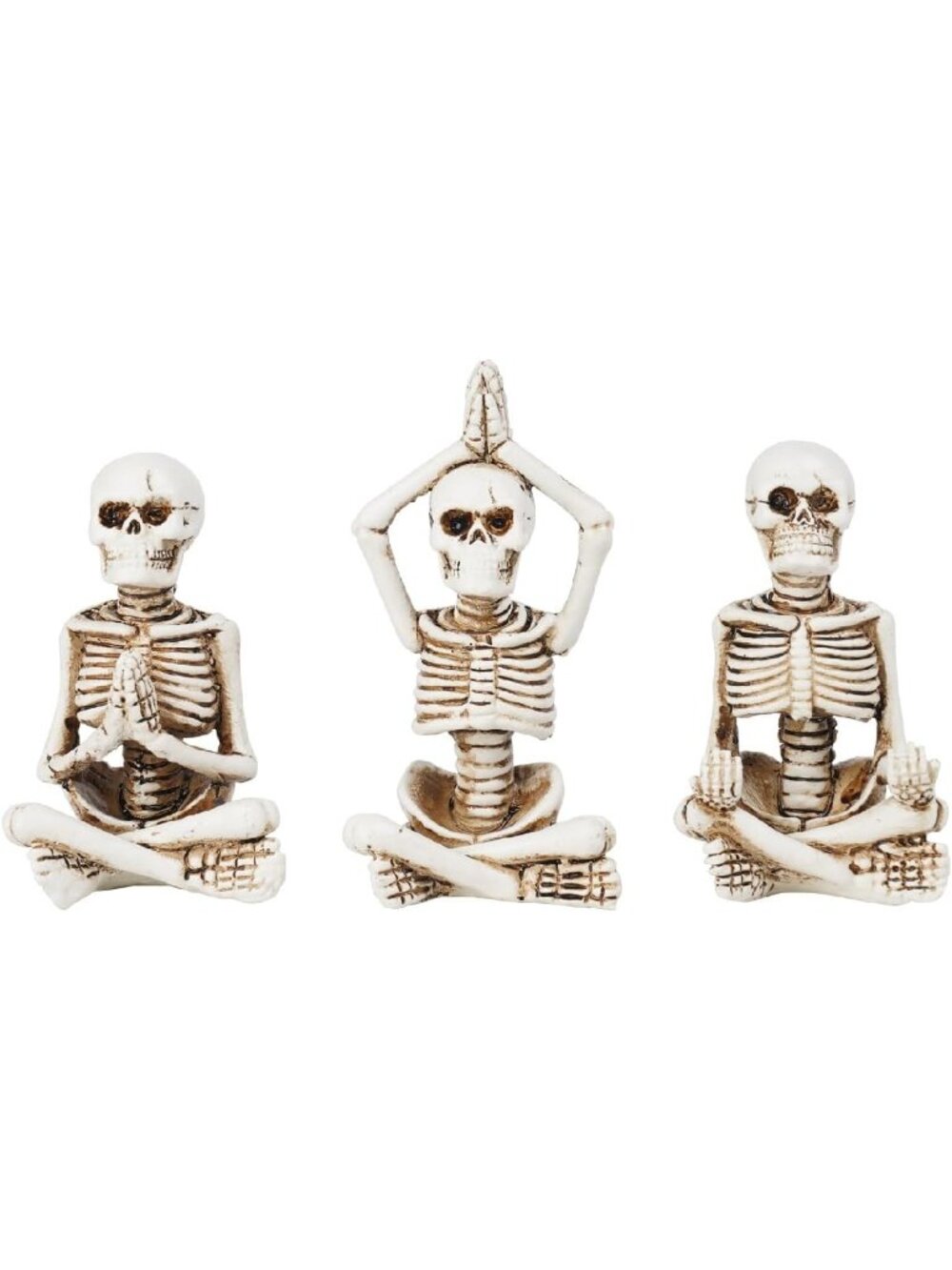 House Studio Halloween Skeleton Decor Realistic Meditating Skeleton Statues